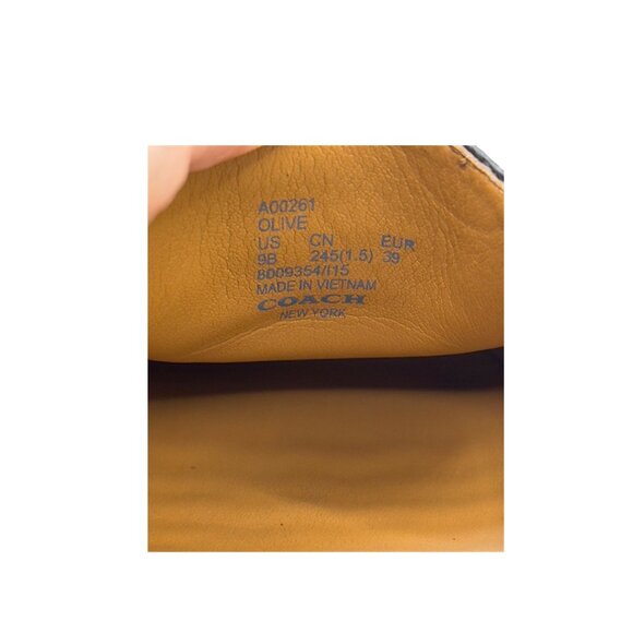 Coach Olive Signature Chain Loafers Black Monogram Canvas Size 9B - Picture 8 of 13